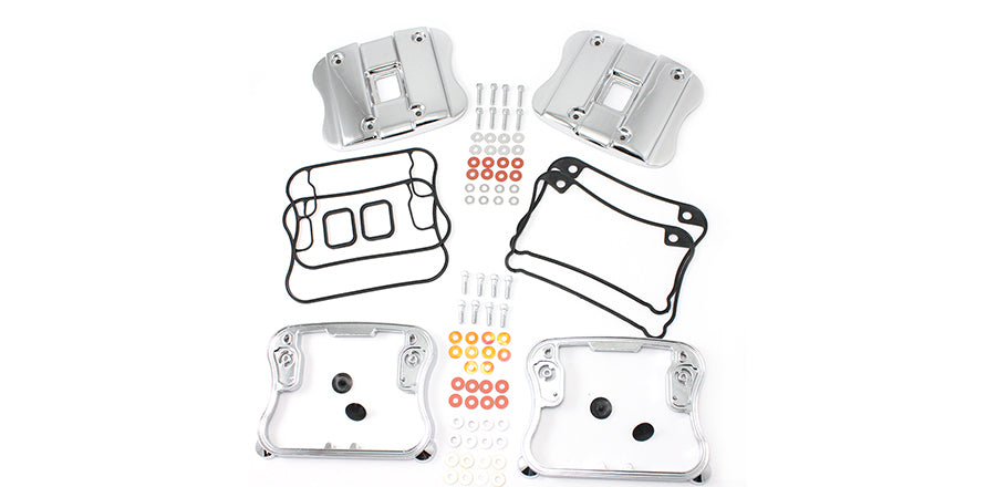 Top Rocker Box Cover and D-Ring Kit Chrome 1986 / 2003 XL