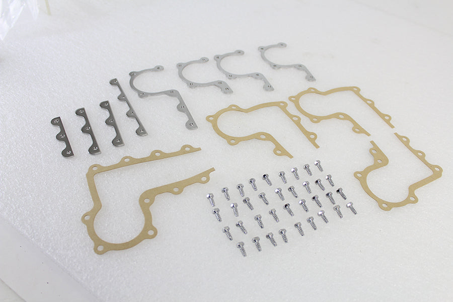Cover Strip and Gasket Kit Chrome 1937 / 1940 EL 1941 / 1947 FL
