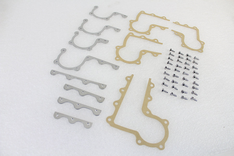 Cover Strip and Gasket Kit Chrome 1937 / 1940 EL 1941 / 1947 FL