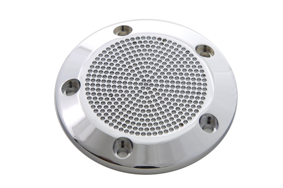 Chrome 5-Hole Perforated Ignition System Cover 1999 / UP FLT 1999 / UP FXST 1999 / UP FLST 1999 / 2017 FXD