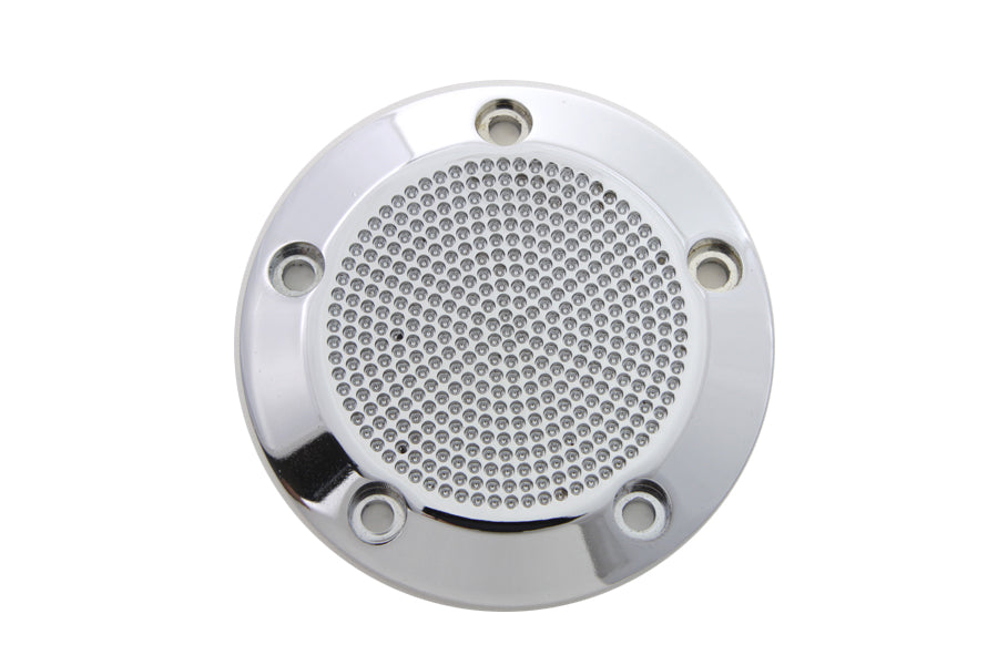 Chrome 5-Hole Perforated Ignition System Cover 1999 / UP FLT 1999 / UP FXST 1999 / UP FLST 1999 / 2017 FXD