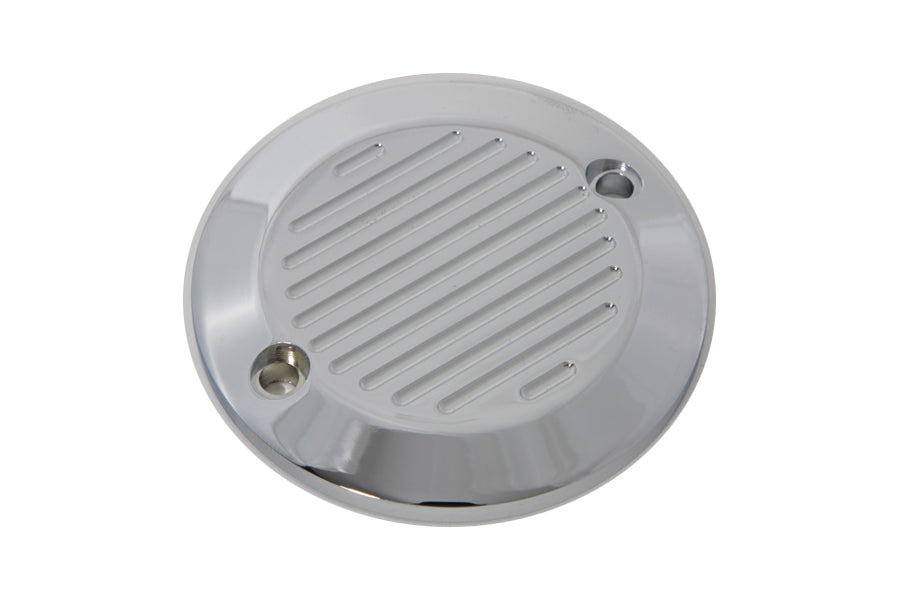 Chrome 2-Hole Ball Milled Ignition System Cover 1970 / 1984 FL 1971 / 1984 FX 1984 / 1998 FXST 1986 / 1998 FLST 1982 / 1984 FXR 1985 / 1994 FXR 1991 / 1998 FXD 1979 / 1984 FLT 1985 / 1998 FLT