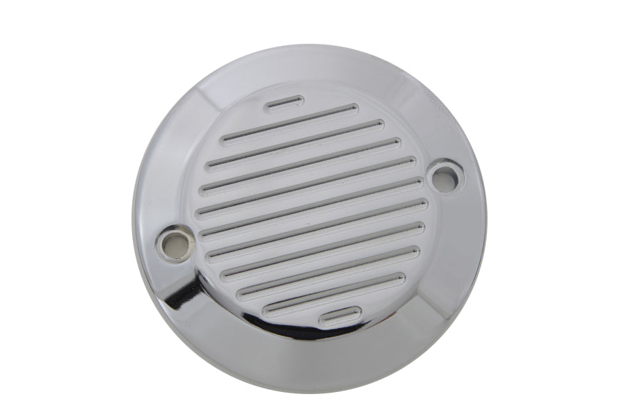 Chrome 2-Hole Ball Milled Ignition System Cover 1970 / 1984 FL 1971 / 1984 FX 1984 / 1998 FXST 1986 / 1998 FLST 1982 / 1984 FXR 1985 / 1994 FXR 1991 / 1998 FXD 1979 / 1984 FLT 1985 / 1998 FLT