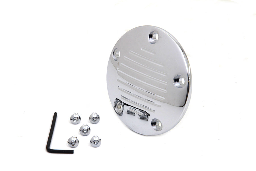 Grooved Ignition System Cover 5-Hole Chrome 1999 / UP FXST 1999 / 2015 FLT 1999 / 2017 FXD 1999 / UP FLST