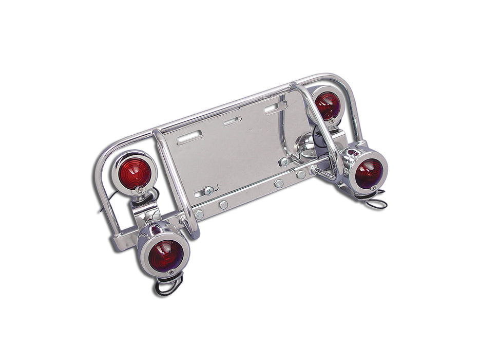 Chrome Dresser Light Bar with 4 Lights 1997 / 2008 FLT