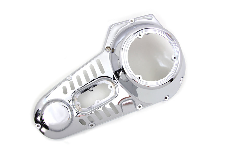 Chrome Outer Primary Cover 0 /  Custom application with milled slots for belt drive models