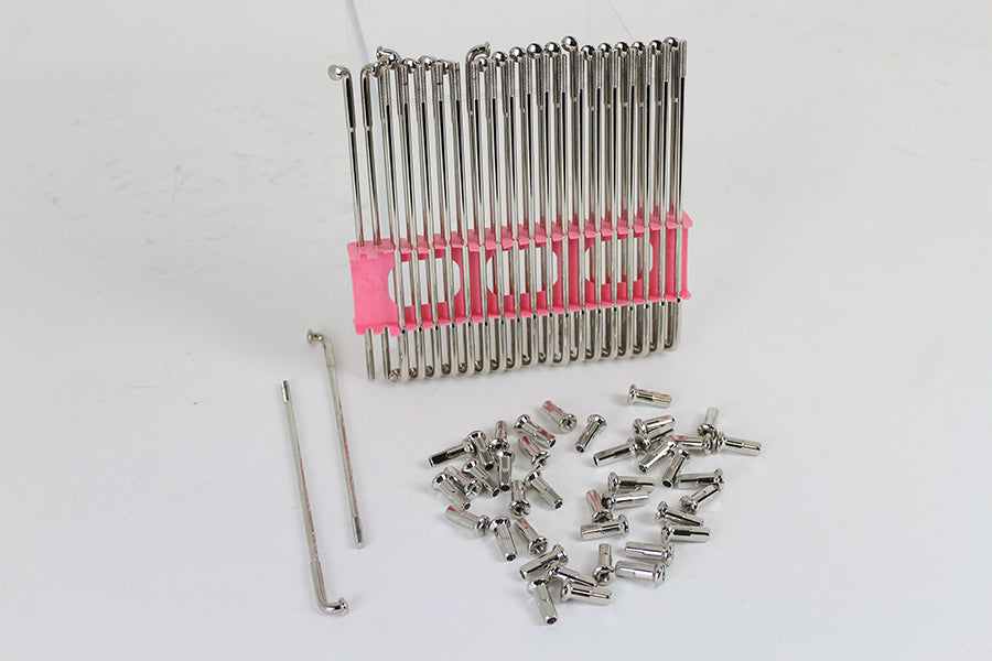 Nickel Plated 16 Spoke Set 1941 / 1984 FL 1936 / 1940 EL 1971 / 1984 FX Rear1984 / UP FXST Rear1986 / UP FLST Rear1979 / UP XL Rear1984 / 1994 FXR Rear1991 / 2017 FXD Rear1979 / UP FLT Rear