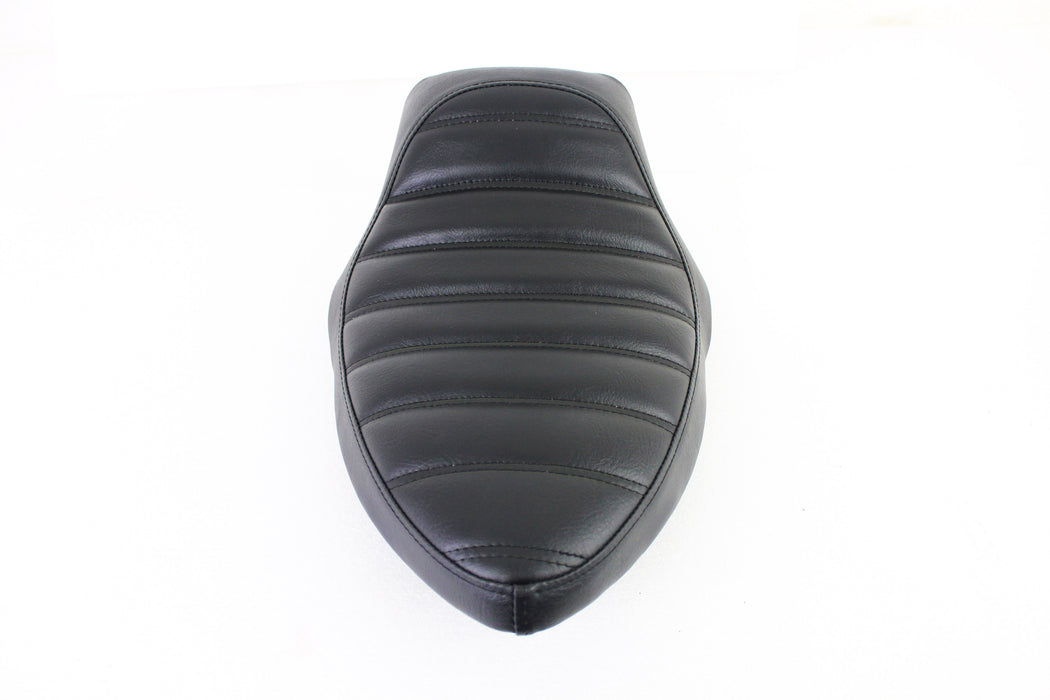 Black Vinyl Tuck and Roll Frame Mount Solo Seat 1958 / 1984 FL 1971 / 1984 FX