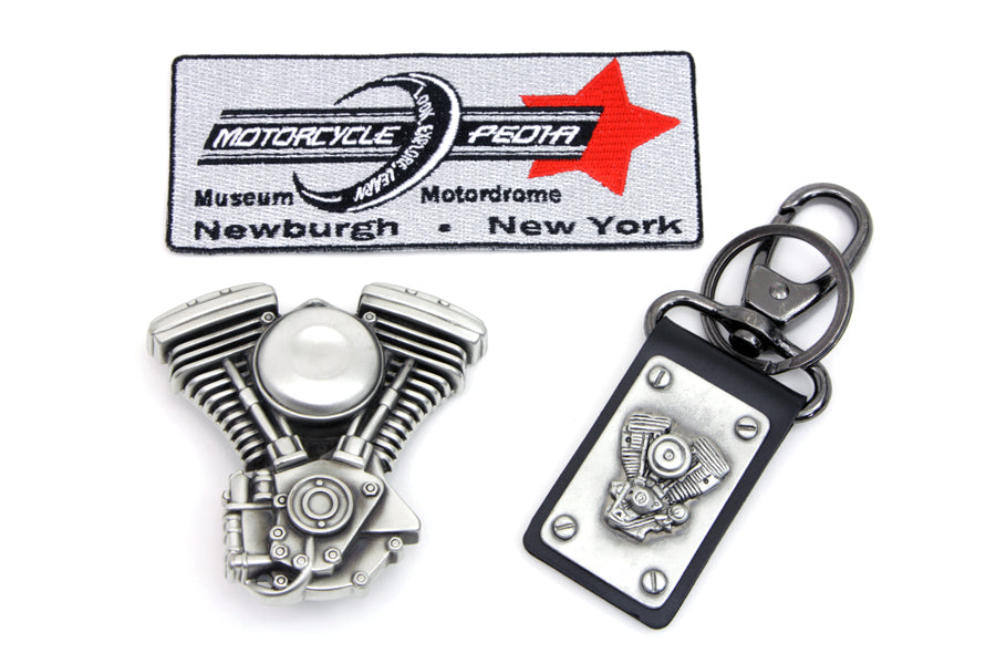 V-Twin Mens Evolution Engine Buckle and Fob Set 0 /  All