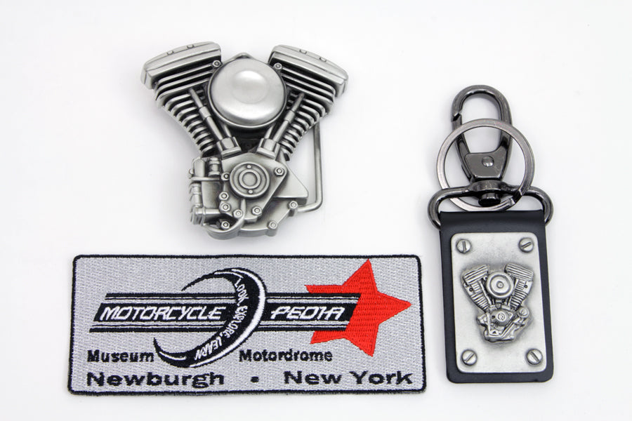 V-Twin Mens Evolution Engine Buckle and Fob Set 0 /  All
