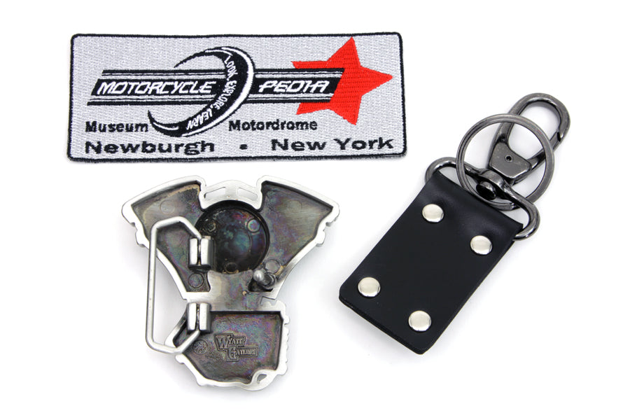 V-Twin Mens Evolution Engine Buckle and Fob Set 0 /  All