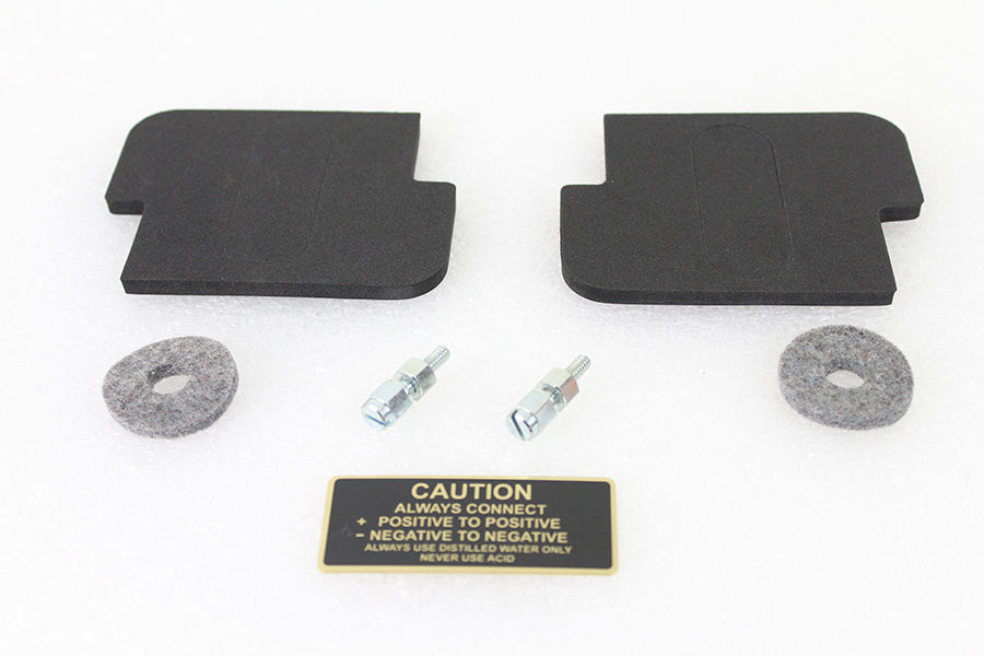Battery Caution Tag & Terminal Kit Brass 1929 / 1952 WL 1929 / 1930 J 1930 / 1934 VL 1936 / 1940 EL 1941 / 1964 FL 1938 / 1948 UL
