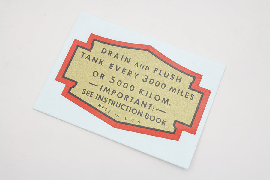 Oil Tank Decal 1936 / 1948 UL 1936 / 1947 EL