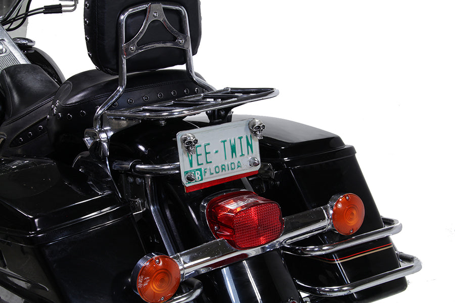 Silver Skull License Plate Bolt Set 0 /  Custom application