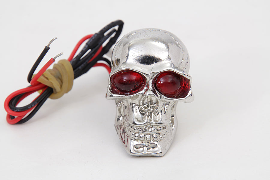 Silver Skull License Plate Bolt Set with LED 0 /  Custom application