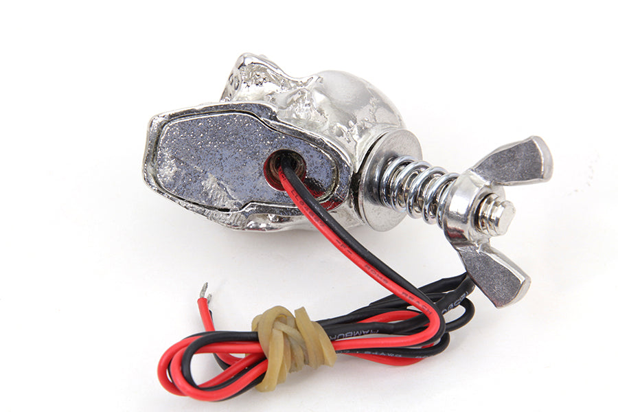 Silver Skull License Plate Bolt Set with LED 0 /  Custom application