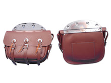 Load image into Gallery viewer, Brown Leather Replica Saddlebag Set 1936 / 1940 EL 1941 / 1946 FL