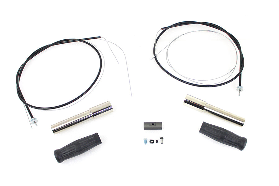 Throttle and Spark Cable Spiral Kit Nickel Plated 1924 / 1929 J