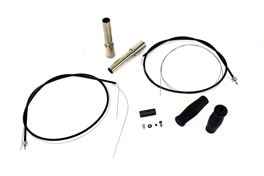 Throttle and Spark Cable Spiral Kit Nickel Plated 1924 / 1929 J