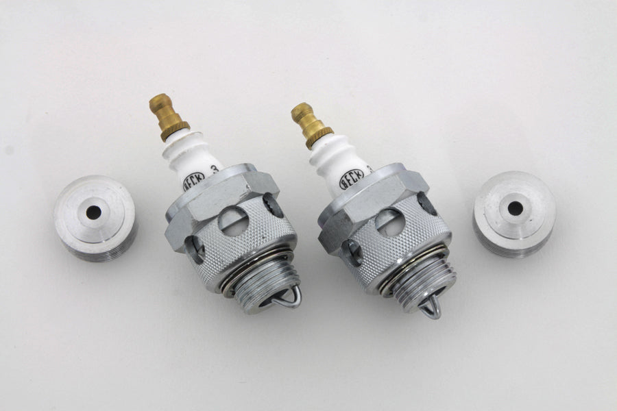 18mm Beck Spark Plugs with Cool Fin Set 1936 / 1947 EL 1941 / 1947 FL 1937 / 1947 UL