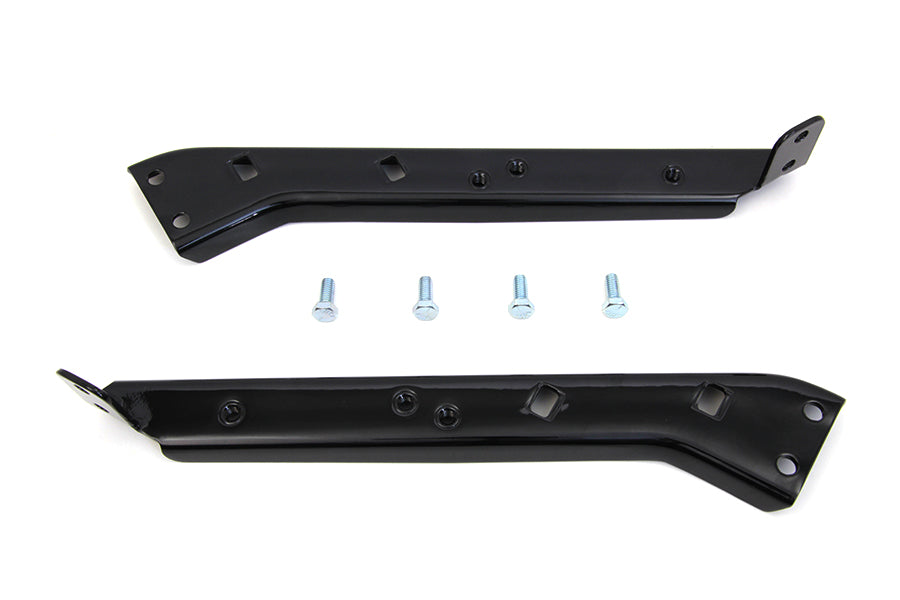 Black Saddlebag Guard Kit Brackets 1979 / 2013 FLT
