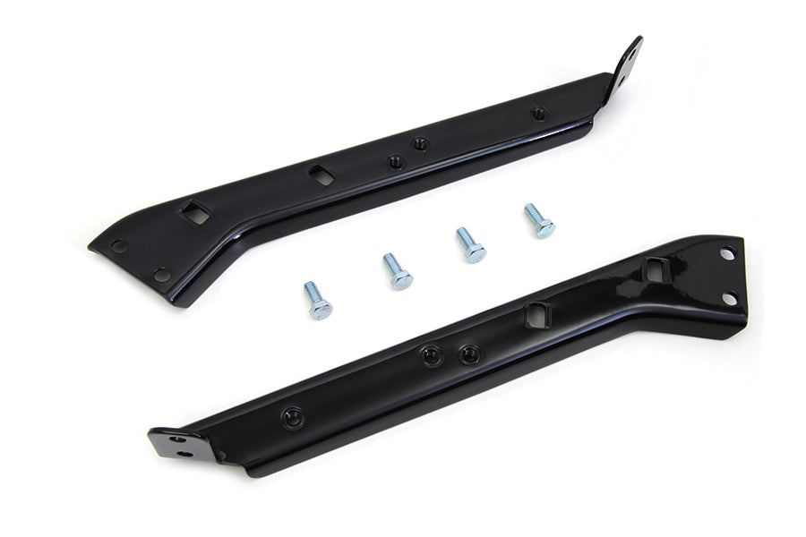 Black Saddlebag Guard Kit Brackets 1979 / 2013 FLT