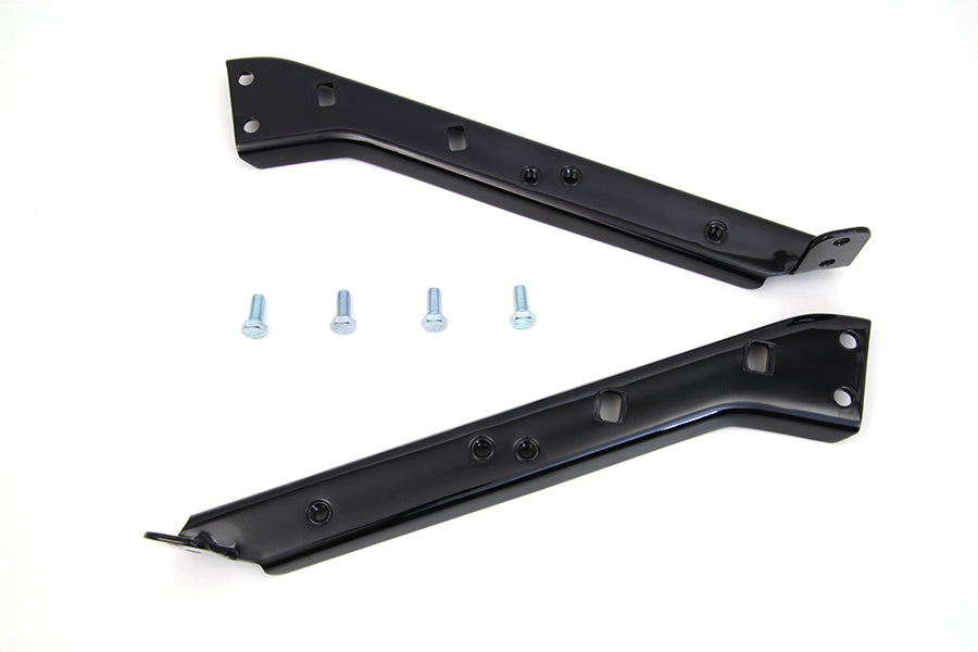Black Saddlebag Guard Kit Brackets 1979 / 2013 FLT