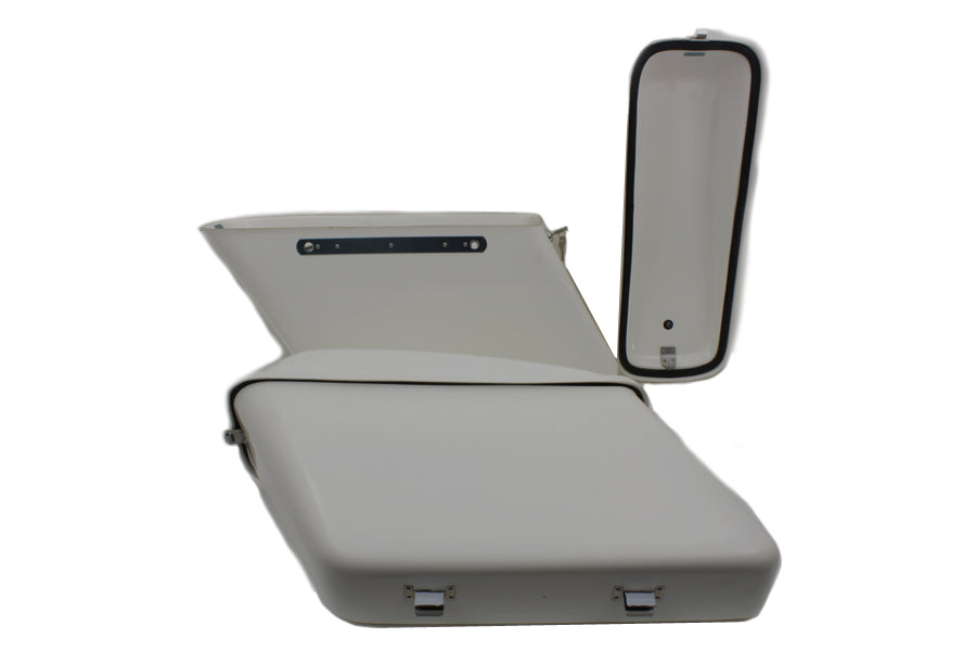 Replica White Saddlebag Set 1963 / 1984 FL