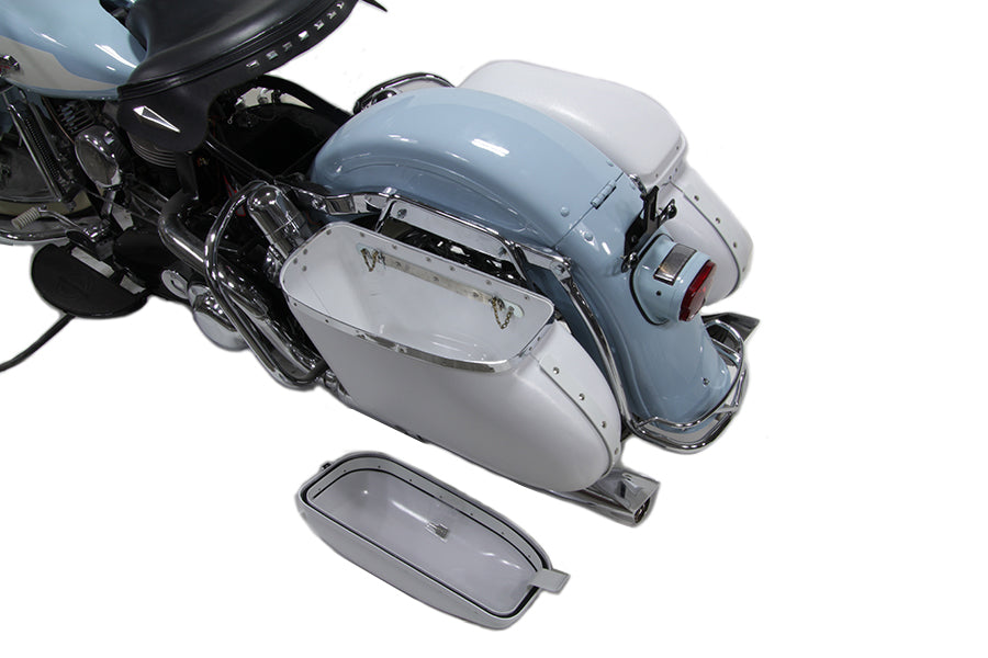 Replica Bubble Saddlebag Set White 1958 / 1984 FL