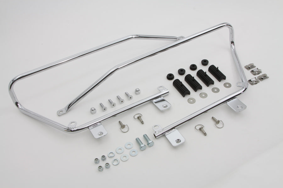 Wyatt Gatling Saddlebag Brackets and Stud Kit Chrome 1984 / 2017 FXST 1986 / 2017 FLST