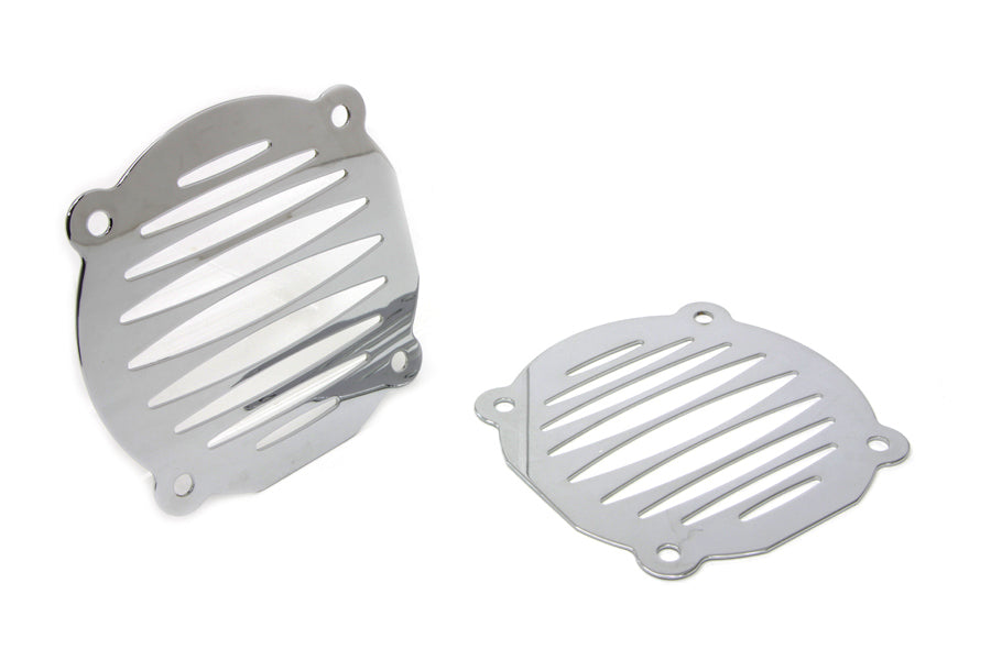 Chrome Milled Slots Speaker Grill Set 1996 / 2013 FLT with Bat Wing Style Fairings