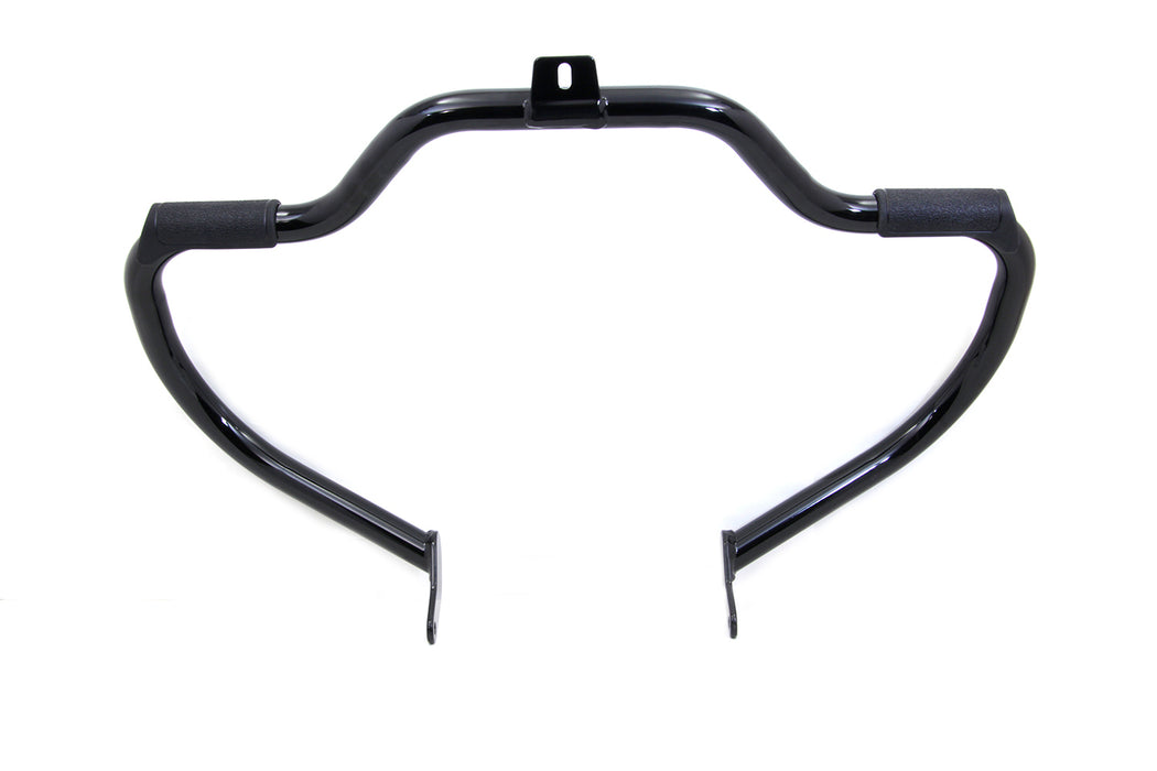 Black Front Engine Bar with Footpeg Pads 2000 / 2017 FLST