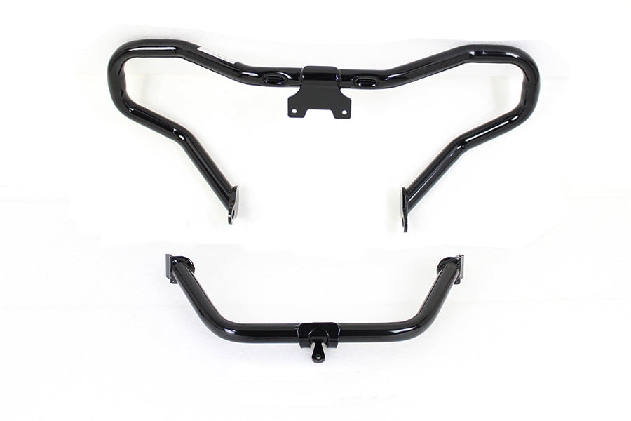 Black Chopped Front Engine Guard 2014 / UP FLTR except 2018-up FLTRXSE / models equipped with fairing lowers