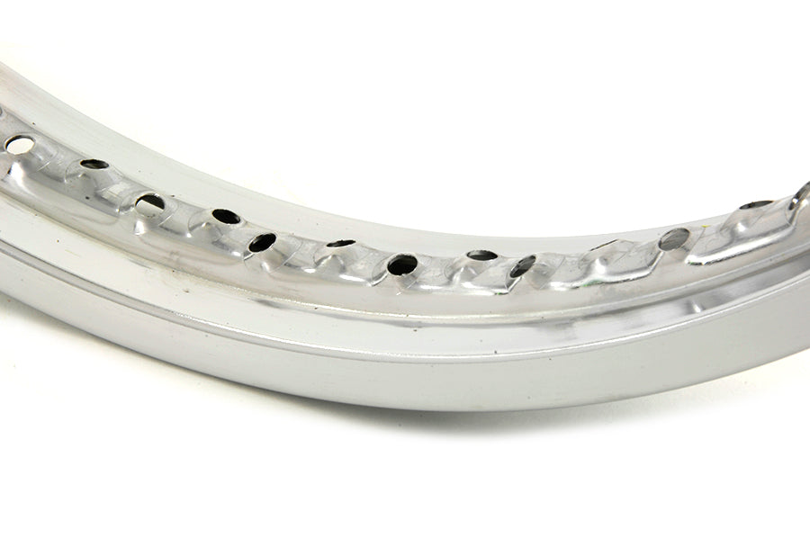 21" x 1.85 Rolled Edge Front Wheel Rim Chrome 0 /  Custom application for rear application