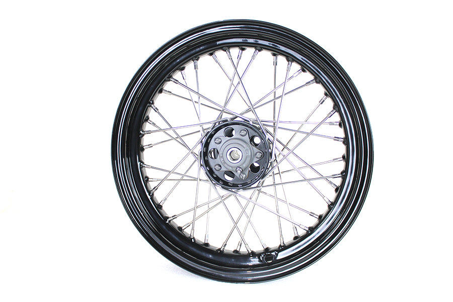 16" x 3.00 KH Type Star Hub Wheel Black 1948 / 1966 FL