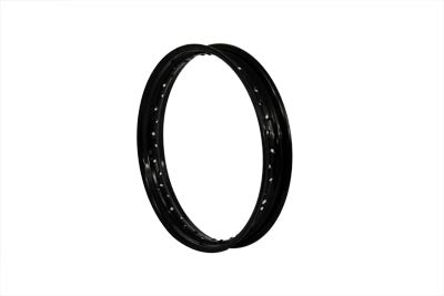 18" x 2.15 Rolled Edge Rim Black 0 /  All models for front or rear application