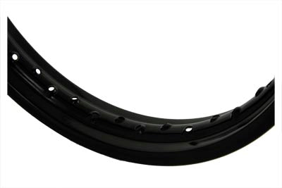 18" x 2.15 Rolled Edge Rim Black 0 /  All models for front or rear application