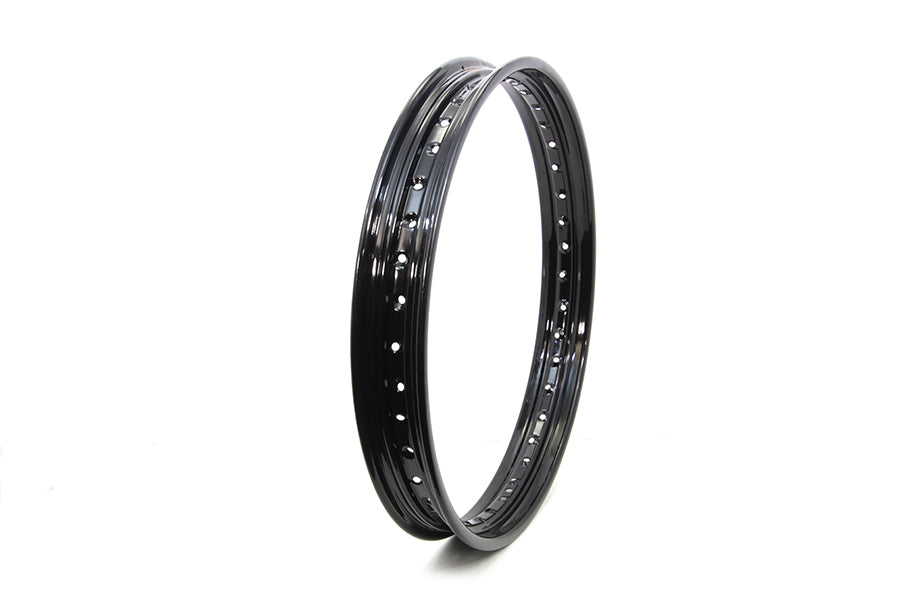 21" X 2.15 Rolled Edge Rim Black 0 /  All models for front application