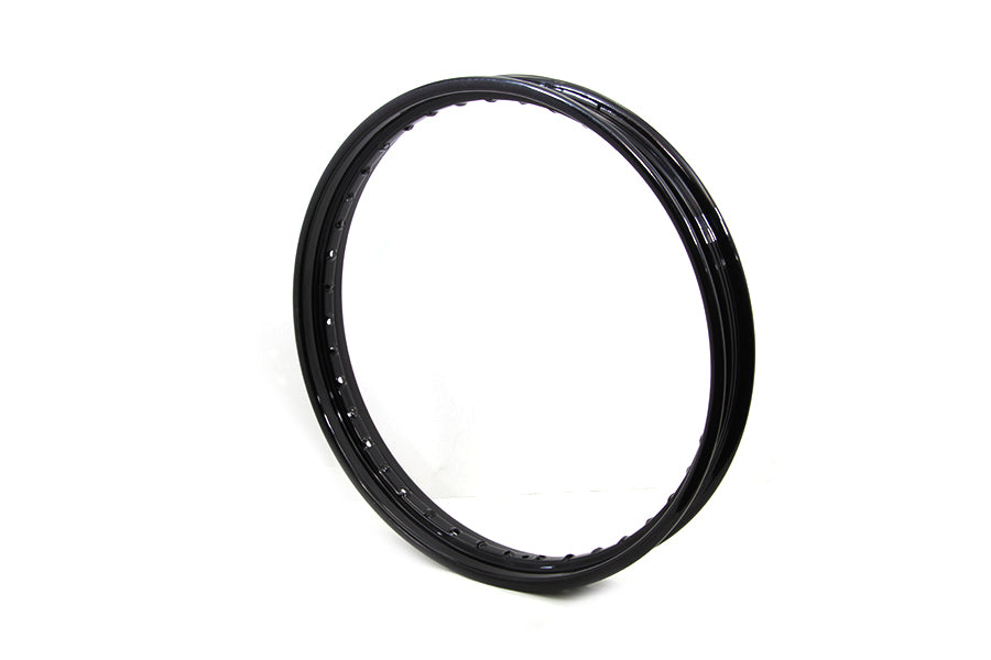 21" X 2.15 Rolled Edge Rim Black 0 /  All models for front application