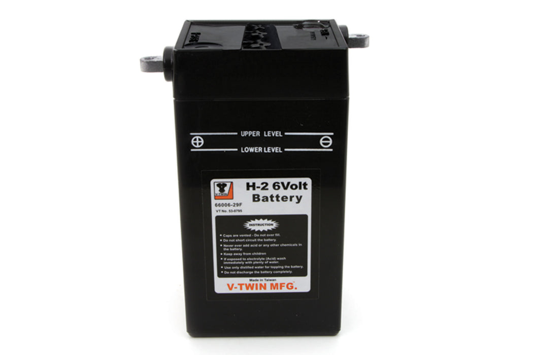 Replica Battery 6 Volt with Small Terminal 1929 / 1952 WL 1930 / 1934 VL 1936 / 1940 EL 1941 / 1964 FL 1938 / 1948 UL