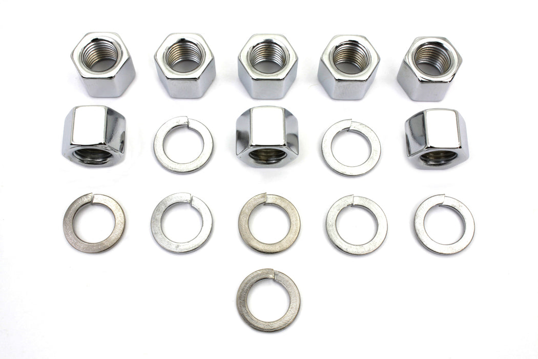 Chrome Cylinder Base Nuts and Washers 1941 / 1977 FL 1971 / 1977 FX 1936 / 1940 EL