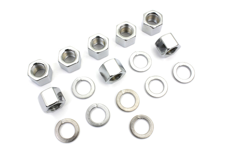 Chrome Cylinder Base Nuts and Washers 1941 / 1977 FL 1971 / 1977 FX 1936 / 1940 EL