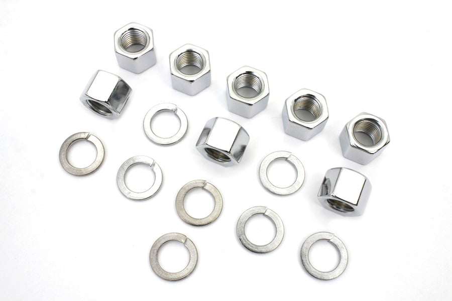 Chrome Cylinder Base Nuts and Washers 1941 / 1977 FL 1971 / 1977 FX 1936 / 1940 EL