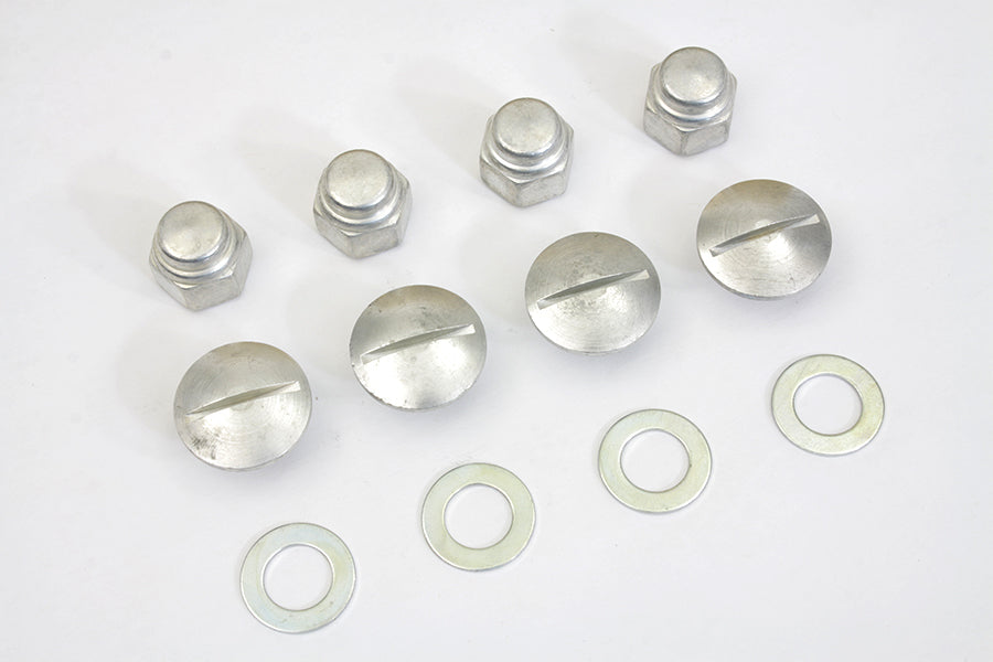 Cadmium Rocker Shaft End Cap Nut Slot Type 1966 / 1970 FL 1957 / 1970 XL