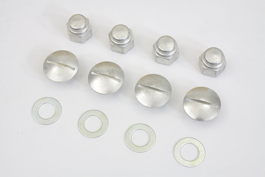 Cadmium Rocker Shaft End Cap Nut Slot Type 1966 / 1970 FL 1957 / 1970 XL