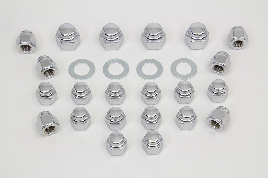 Rocker Box Nut Kit Cap Style 1966 / 1984 FL 1971 / 1984 FX 1982 / 1983 FXR 1979 / 1983 FLT