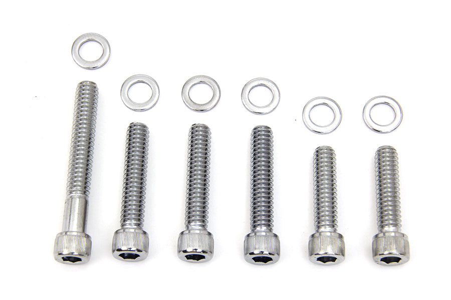 Gear Case Parts Cover Screws Big Twin 1970 / 1992(Except Fxr 87 / L Dyna) Allen Head Chrome Col 8761-7