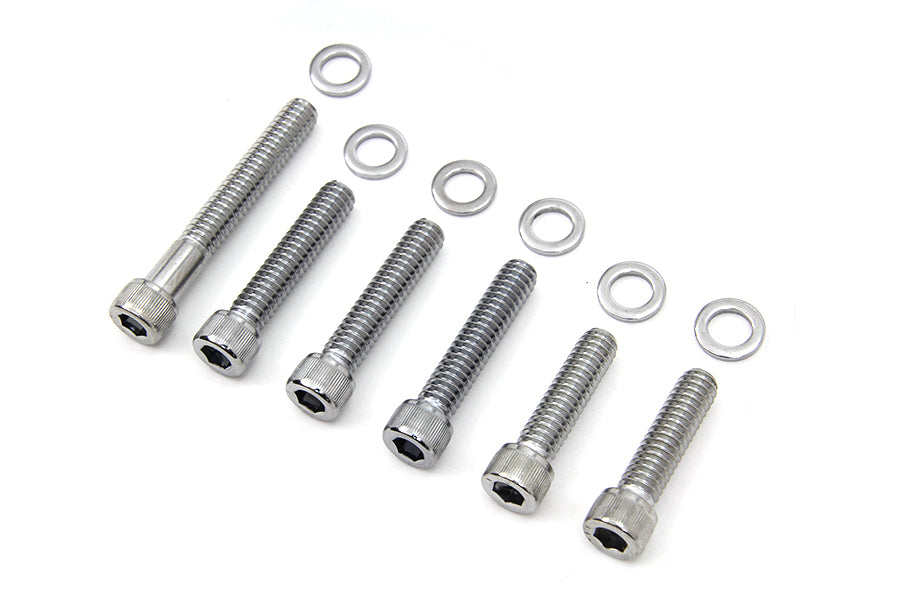 Gear Case Parts Cover Screws Big Twin 1970 / 1992(Except Fxr 87 / L Dyna) Allen Head Chrome Col 8761-7