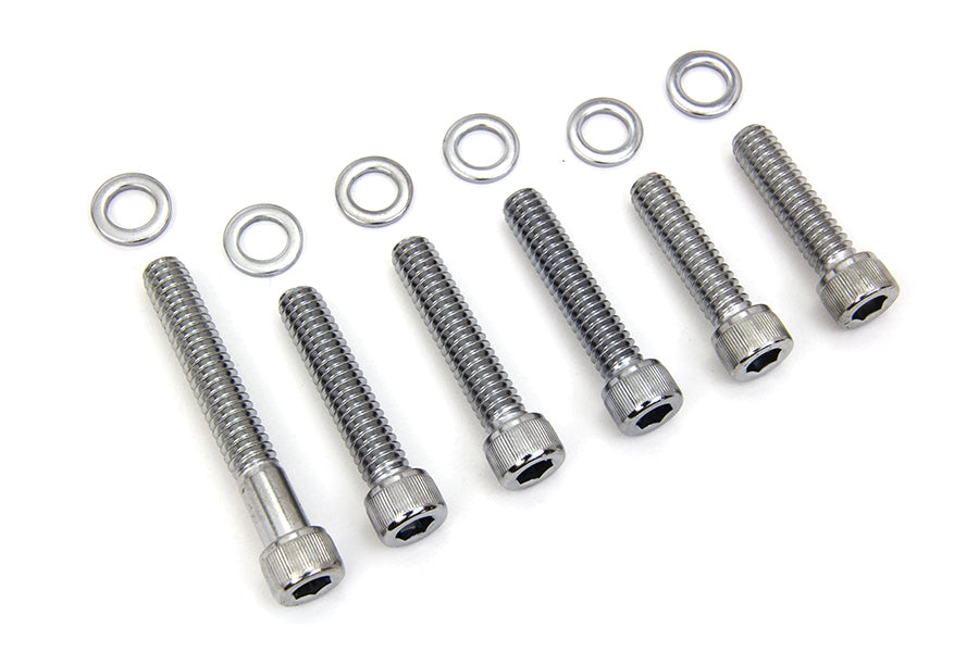 Gear Case Parts Cover Screws Big Twin 1970 / 1992(Except Fxr 87 / L Dyna) Allen Head Chrome Col 8761-7
