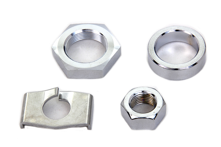 Chrome Rear Axle Nut and Lock Kit 1930 / 1952 WL
